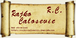 Rajko Čalošević vizit kartica